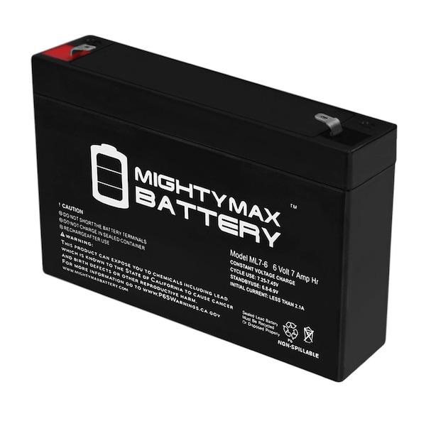 6V 7Ah SLA Battery Replacement For Power Sonic PS-665 - 2 Pack